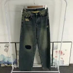 Enfants Riches Deprimes Baggy Patched Blue Trousers