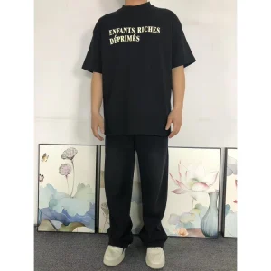 Enfants Riches Deprimes Gold Logo Black T-Shirt