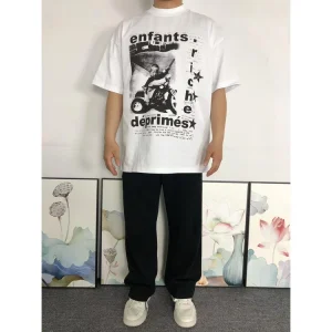 Enfants Riches Deprimes Motorcycle White T-Shirt
