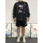 Enfants Riches Deprimes Rosary Medallion Black Long Sleeve