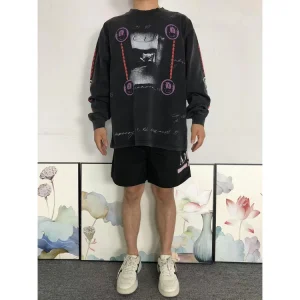 Enfants Riches Deprimes Rosary Medallion Black Long Sleeve