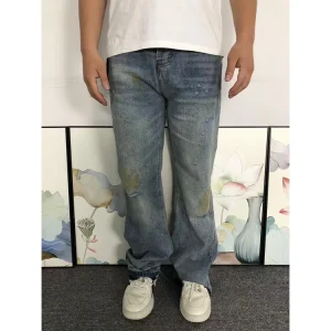 Enfants Riches Deprimes Stained Wash Blue Trousers