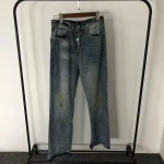 Enfants Riches Deprimes Stained Wash Blue Trousers