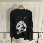 Enfants Riches Deprimes Veiled Portrait Black Long Sleeve