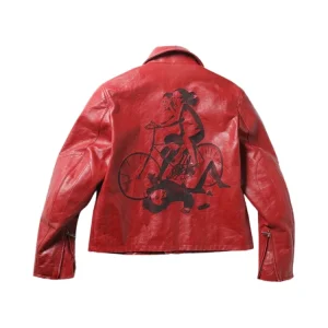 Erd Leather Jacket Red
