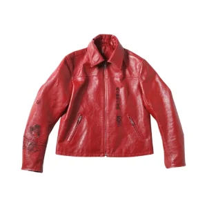Erd Leather Jacket Red